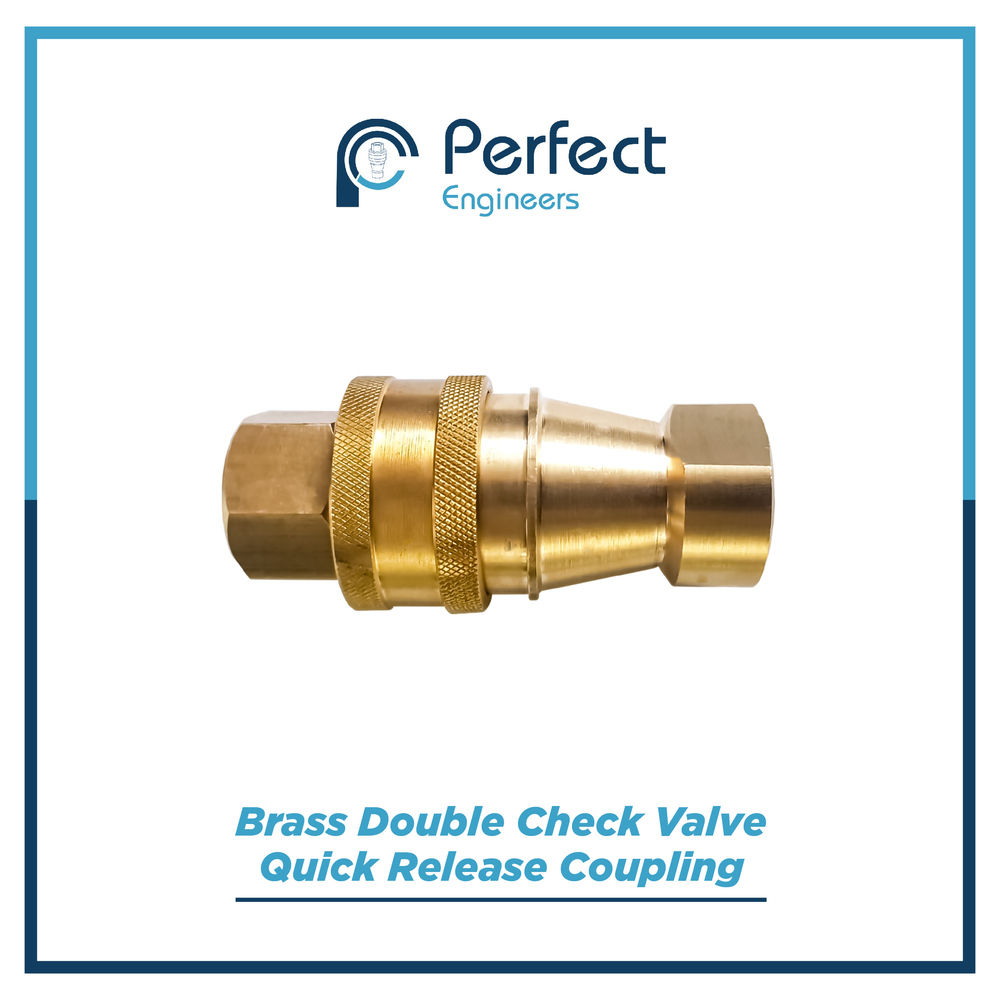 Brass double check valve quick release coupling