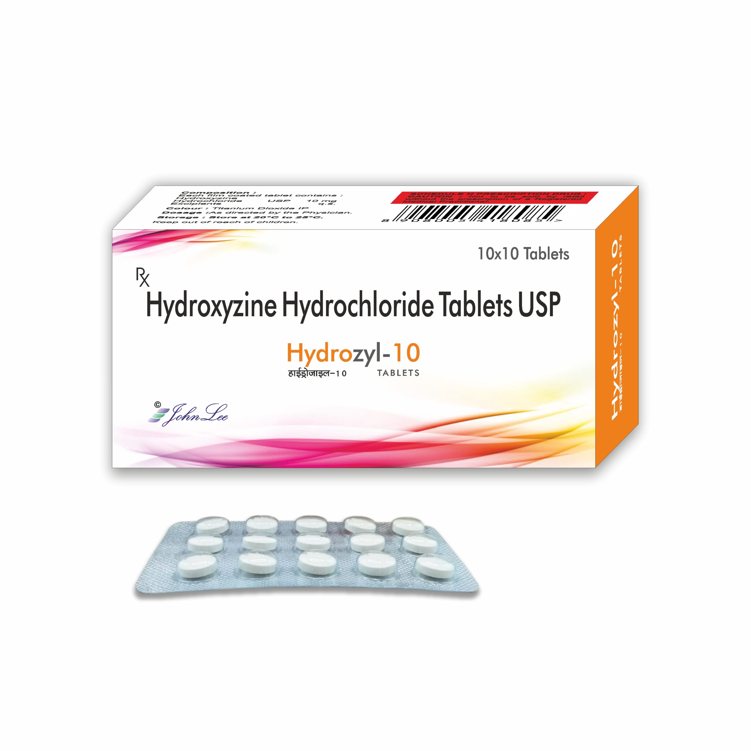 Hydroxyzine Hydrochloride 10mg