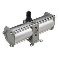 Smc Air Hydro Booster - Aluminum Hydraulic Power System | Silver General Cylinder Design For Heavy-duty Industrial Applications