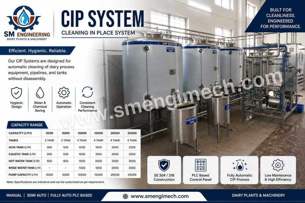 Automatic Mini Cip Plant - Stainless Steel Silver Design | Good Quality Industrial Use