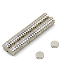 4 X 1.5mm Neodymium Disc Magnets - Ndfeb Permanent Magnets, Silver Round Shape, Strong Magnetic Force For Versatile Applications