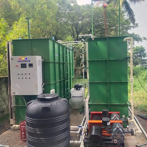 Compact Sewage Treatment Plant, Residential And Commercial Building - Color: Green Paint Coated