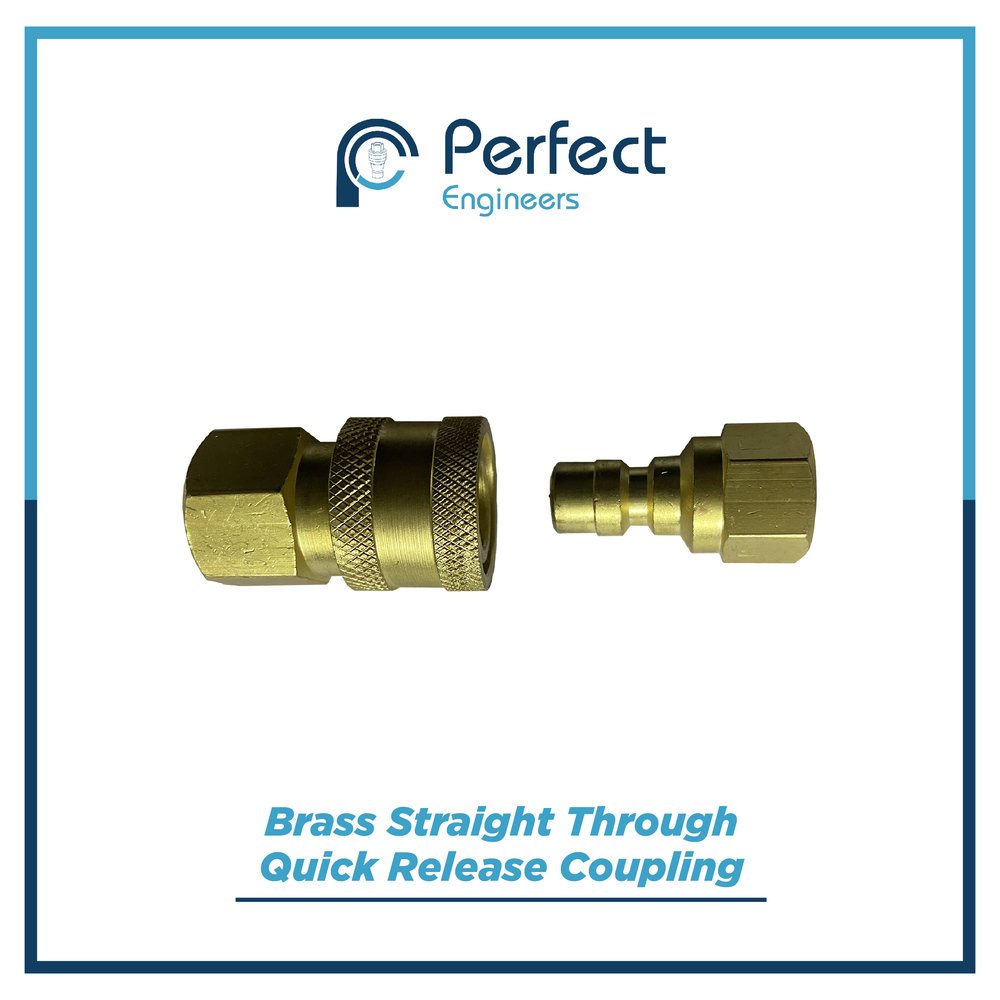 Brass Straight Through Quick Release Coupling