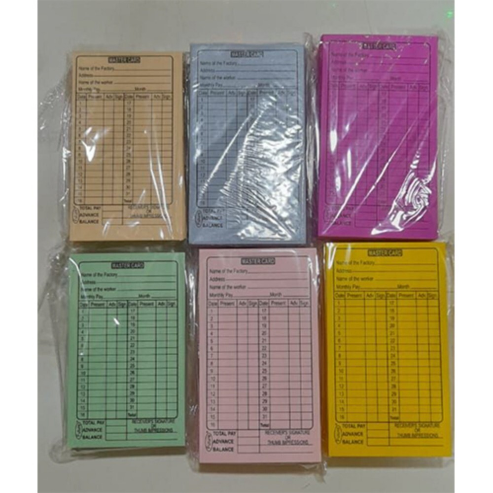 Single Side Master Attendance Card - Feature: Easy To Carry