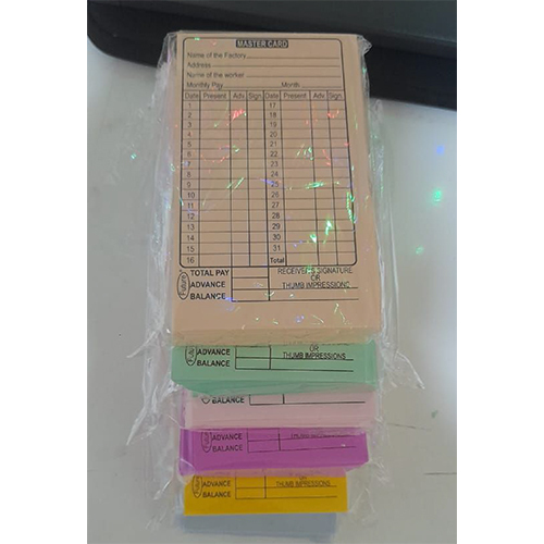 Single Side Master Attendance Card - Feature: Easy To Carry