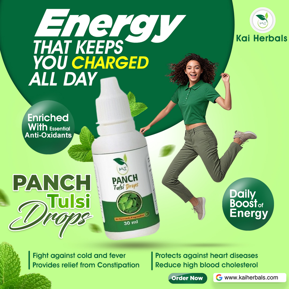 Panch Tulsi Drops - Medical Grade, 100% Natural Herbal Remedy For Immunity Boosting | Supports Digestion, Reduces Inflammation, Improves Sleep, Stress Relief