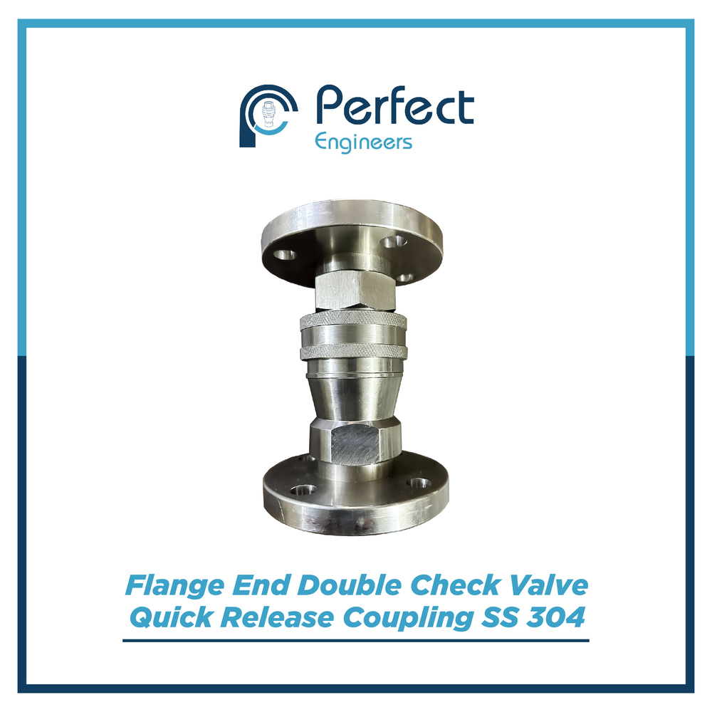Flange End Double Check Valve Quick Release Coupling Ss 304 - Color: Brass