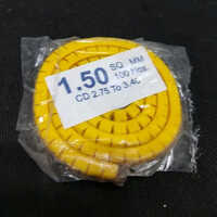 Pvc Cable Marking Ferrule - Durable Pvc, 1.5 Sqmm Size, Bright Yellow Color | Round Conductor, Ideal For Cable Identification