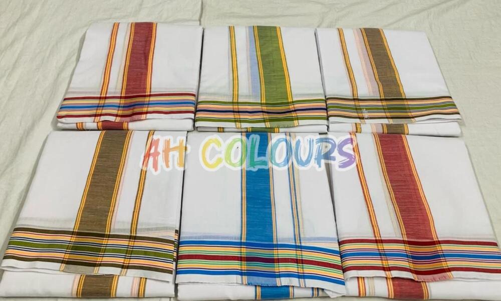 4 mts cotton dhoti fancy border