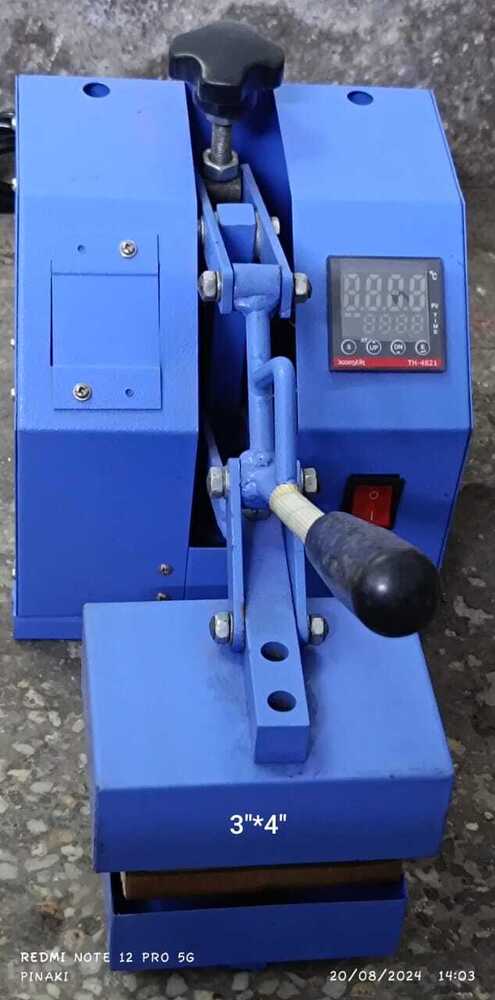 3"X4" Single Bed Manual Fusing Machine - Color: Blue