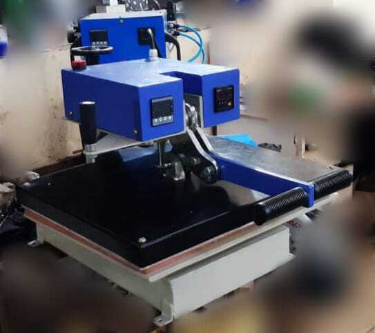 16"X20" Single Bed Manual Fusing Machine - Color: Blue And Red