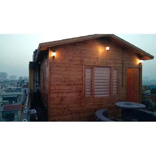 Modular Wooden Luxury Home Container - Wooden Material, 10 Feet Height | Polished Coating, Stylish Living Space