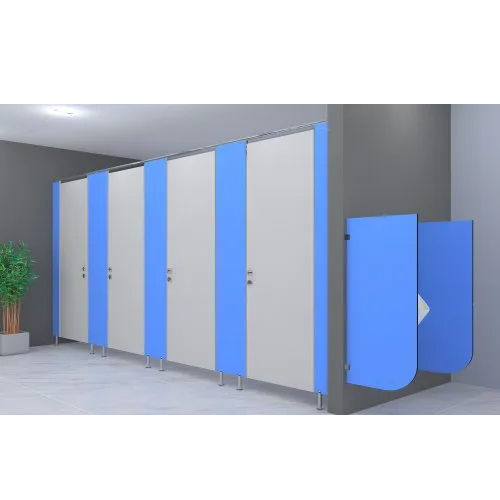 Floor Mounted Toilet Cubicle - Color: Blue