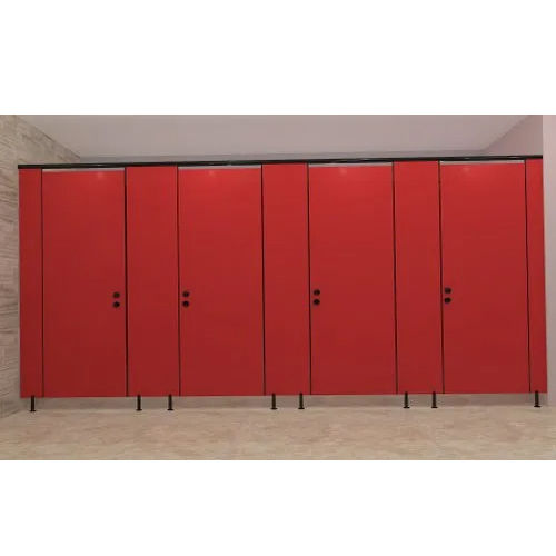 Modular Toilet Cubicle Partition - Color: Red