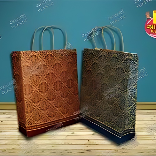 Paper Bag With Paper Handle , Capacity: 2kg