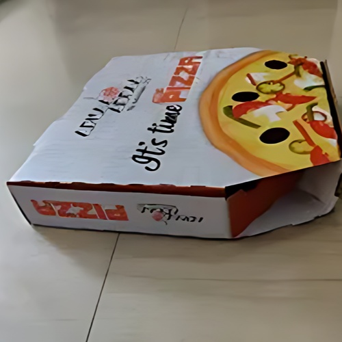 Cut Type (like Dominoz) Paper Corrugated Pizza Box