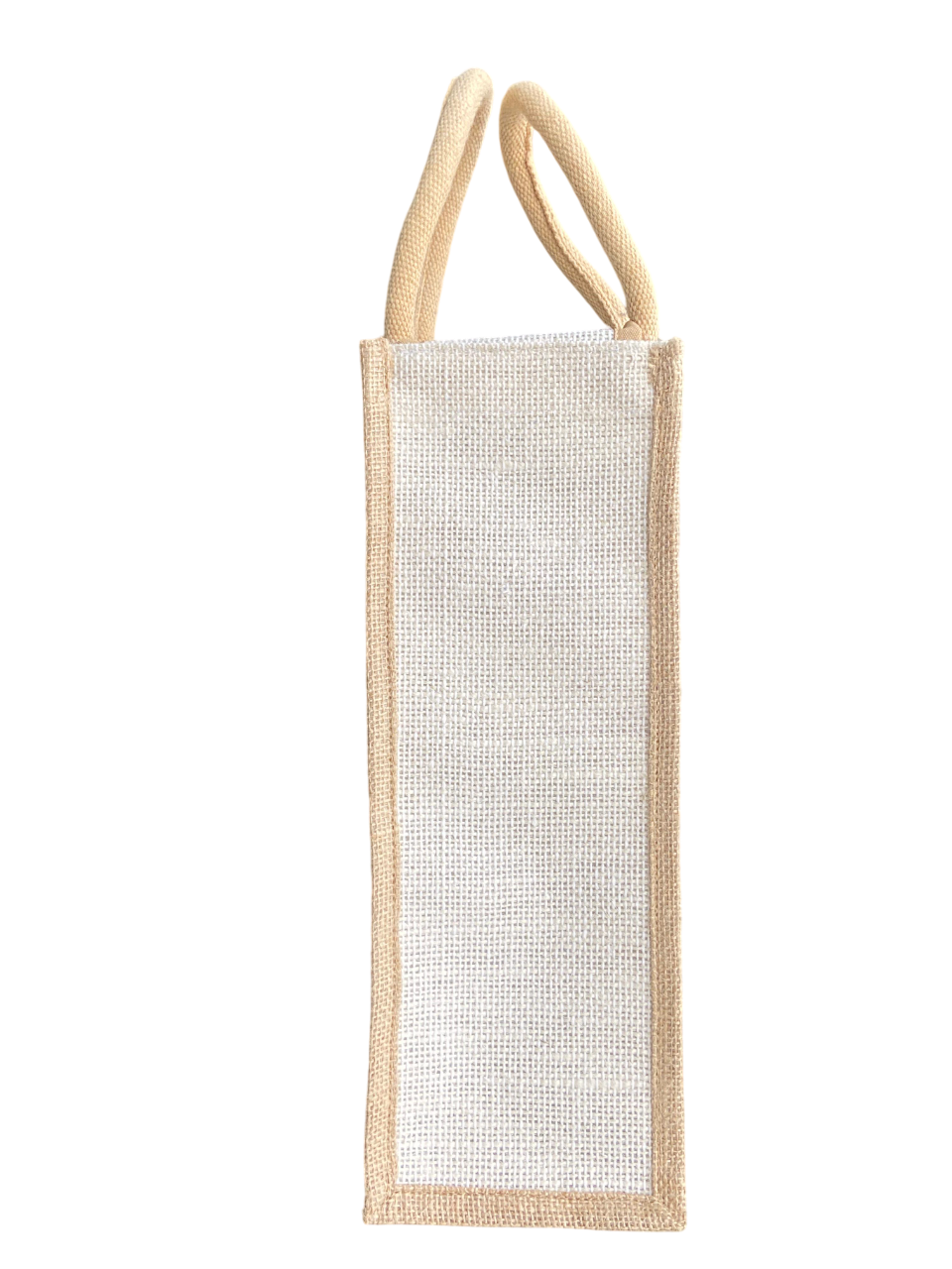 Jute Bottle Bag - Color: Natural And White