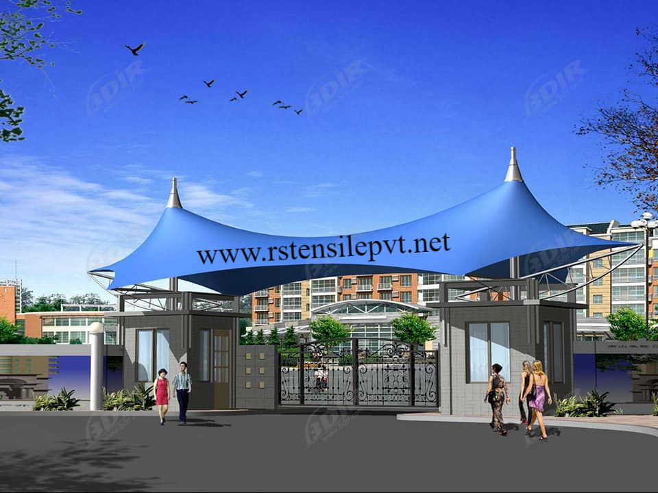 Lawn Tensile Roof Structure - Color: Many Color