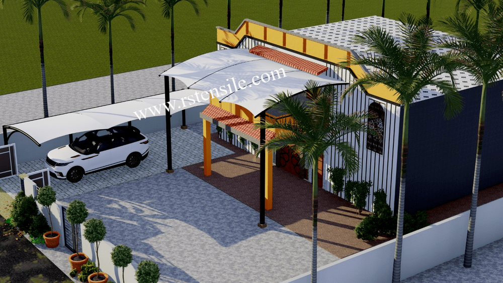 Lawn Tensile Roof Structure - Color: Many Color