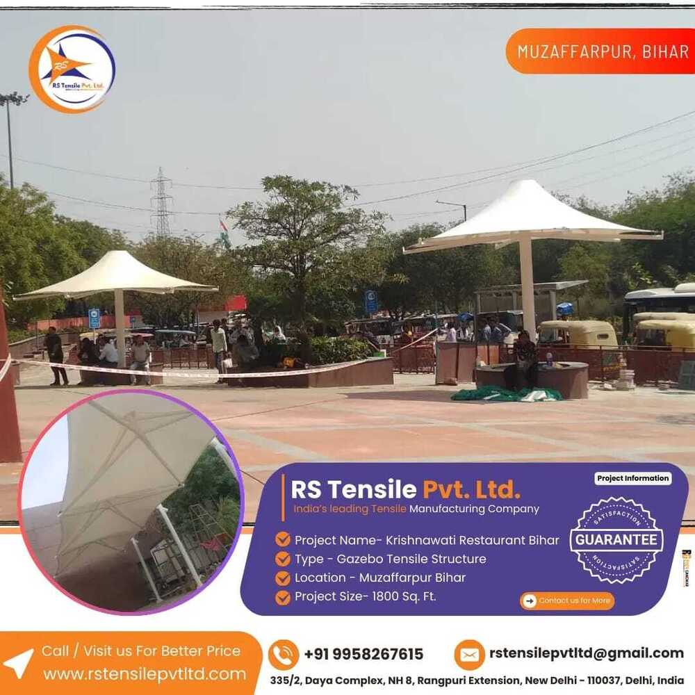 Lawn Tensile Roof Structure - Color: Many Color