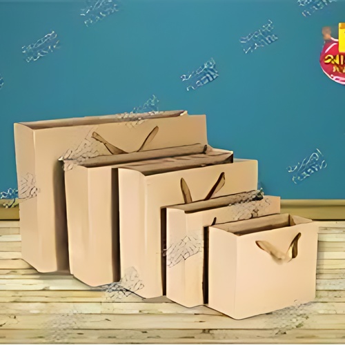 Brown Plain Paper Carry Bag , For Shopping