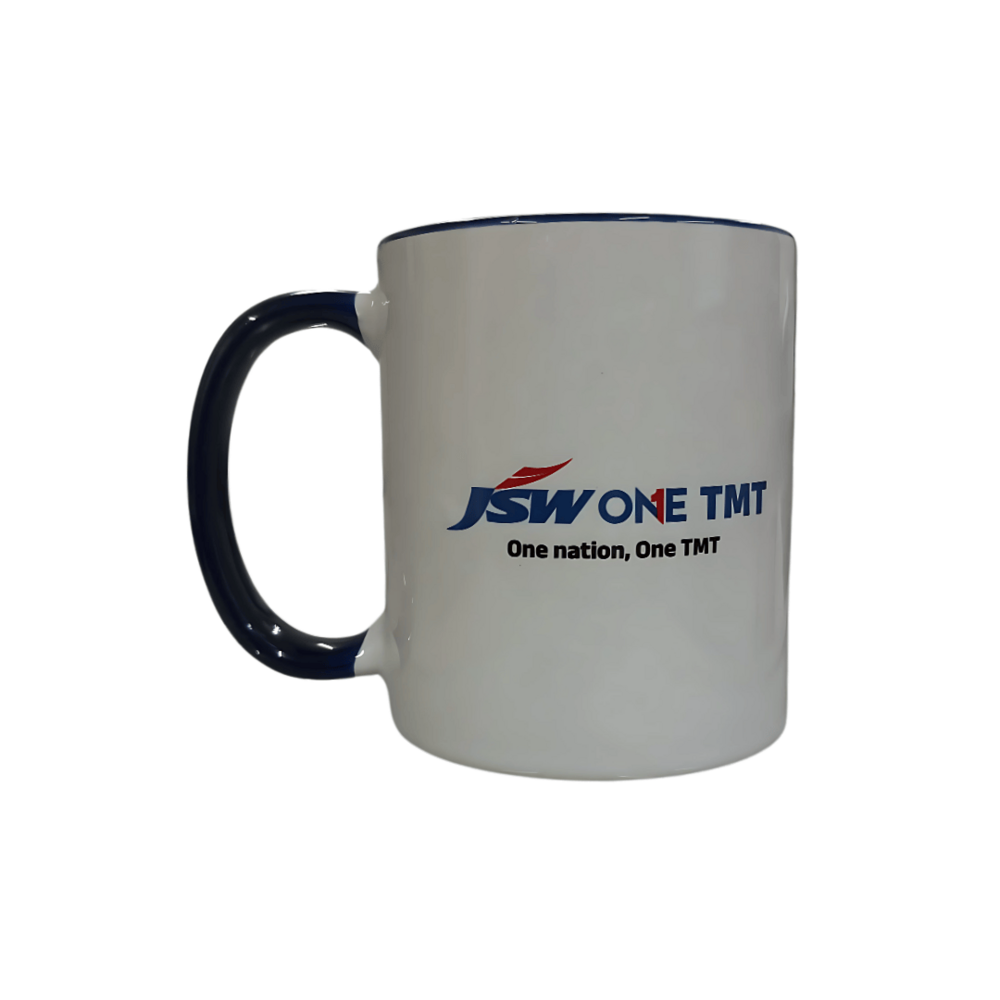 Three tone dark blue ceramic mug