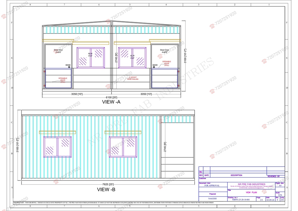 Portable School Container - Color: White