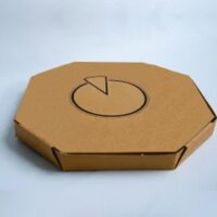 Pizza Packaging Box Per Single Phase 10 Inch - Food-grade Corrugated Cardboard, 10-inch Size, Square Shape, Customizable Design Options 