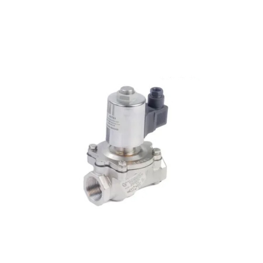 Industrial Solenoid Valve - Stainless Steel, Different Available Sizes | Single Way, Socket Connection for Fluid Flow Control