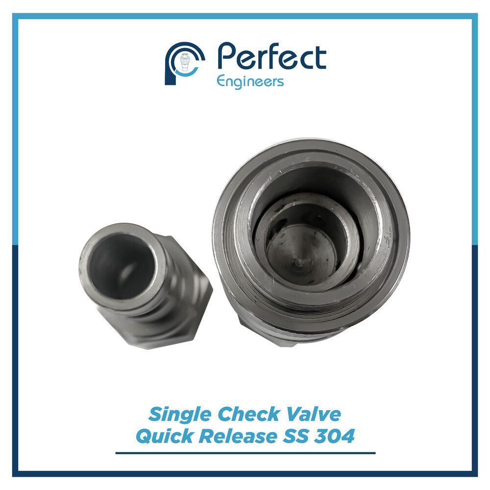 Single check valve quick release SS 304