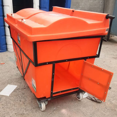 Orange Plastic Dustbin - Application: Housekeeping Product