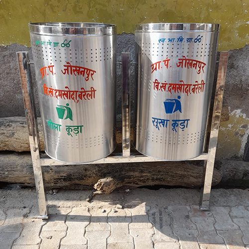 Open Top SS Swing Dustbin