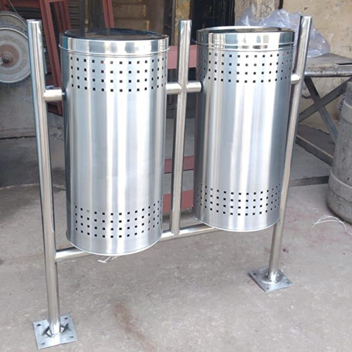 Stainless Steel Twin Swing Dustbin