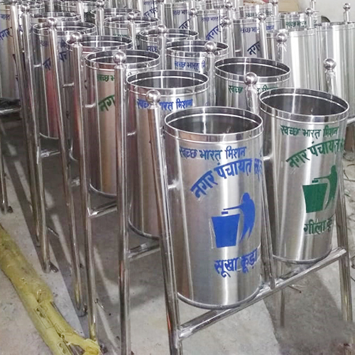 Stainless Steel Twin Swing Dustbin