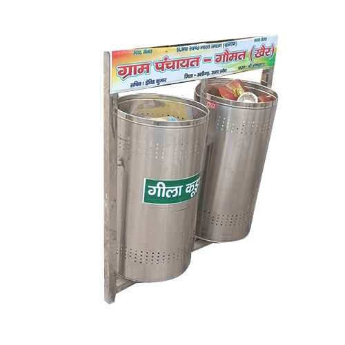 2 Bin Ss Swing Dustbin - Application: Housekeeping Product