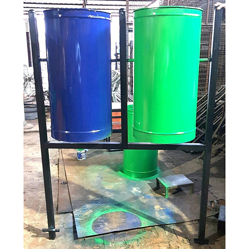 Mild Steel Twin Dustbin Set