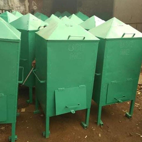 Powder Coated Closed Top Dustbin Set - Application: Housekeeping Product