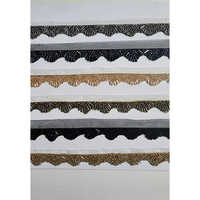 Moti Lace Manufacture - One-sided Fancy Lace, Standard Size For Women | Printed Pattern With High-quality Stone Decorations, All Colors Available