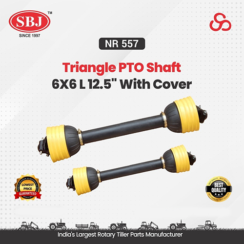 ट्रायंग्ल पीटीओ शाफ्ट 6x6 (L 12.5") कवर के साथ
