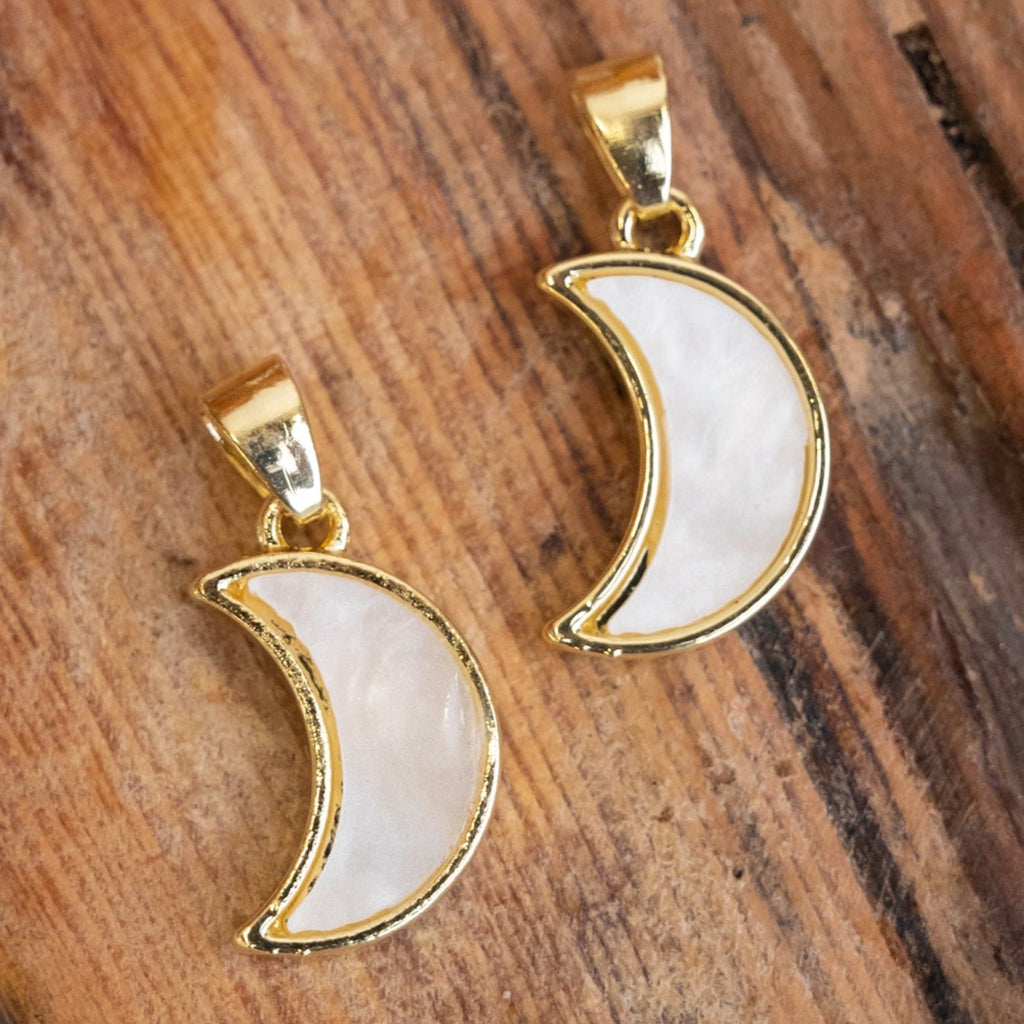Moon Acrylic Charms - 10mm Size | Elegant Design, Versatile For Crafting & Jewelry Making, Set Of 6 Pieces