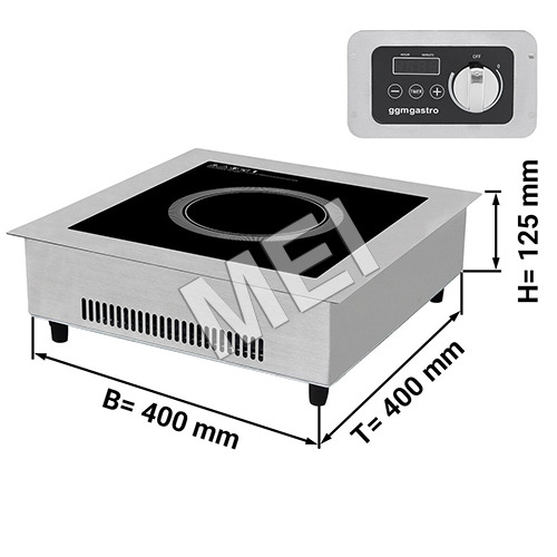 Commercial Induction warmer Built in 2.2 KW 300*300*150 mm