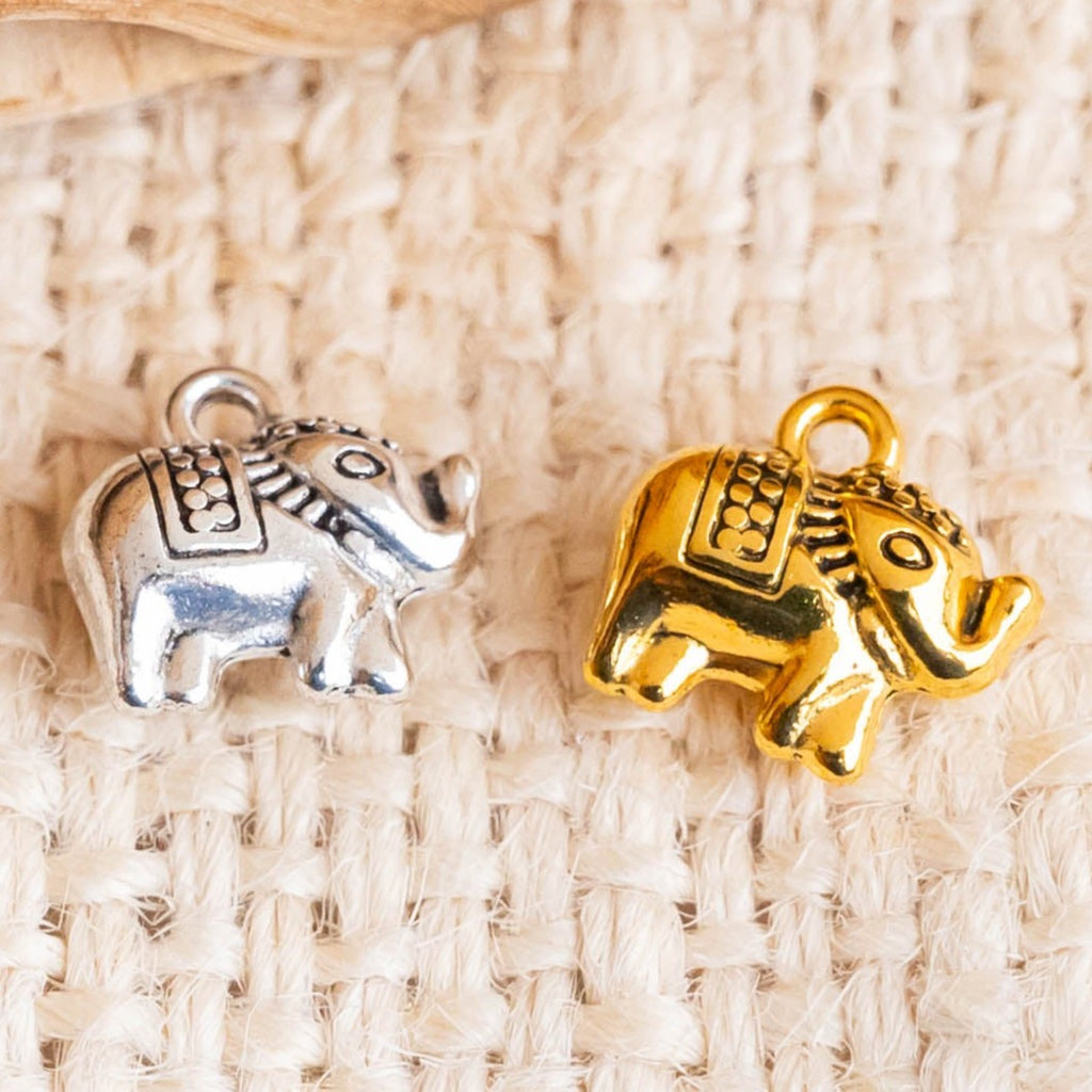 Elephant Alloy Charms | Size : 12mm | 10pcs