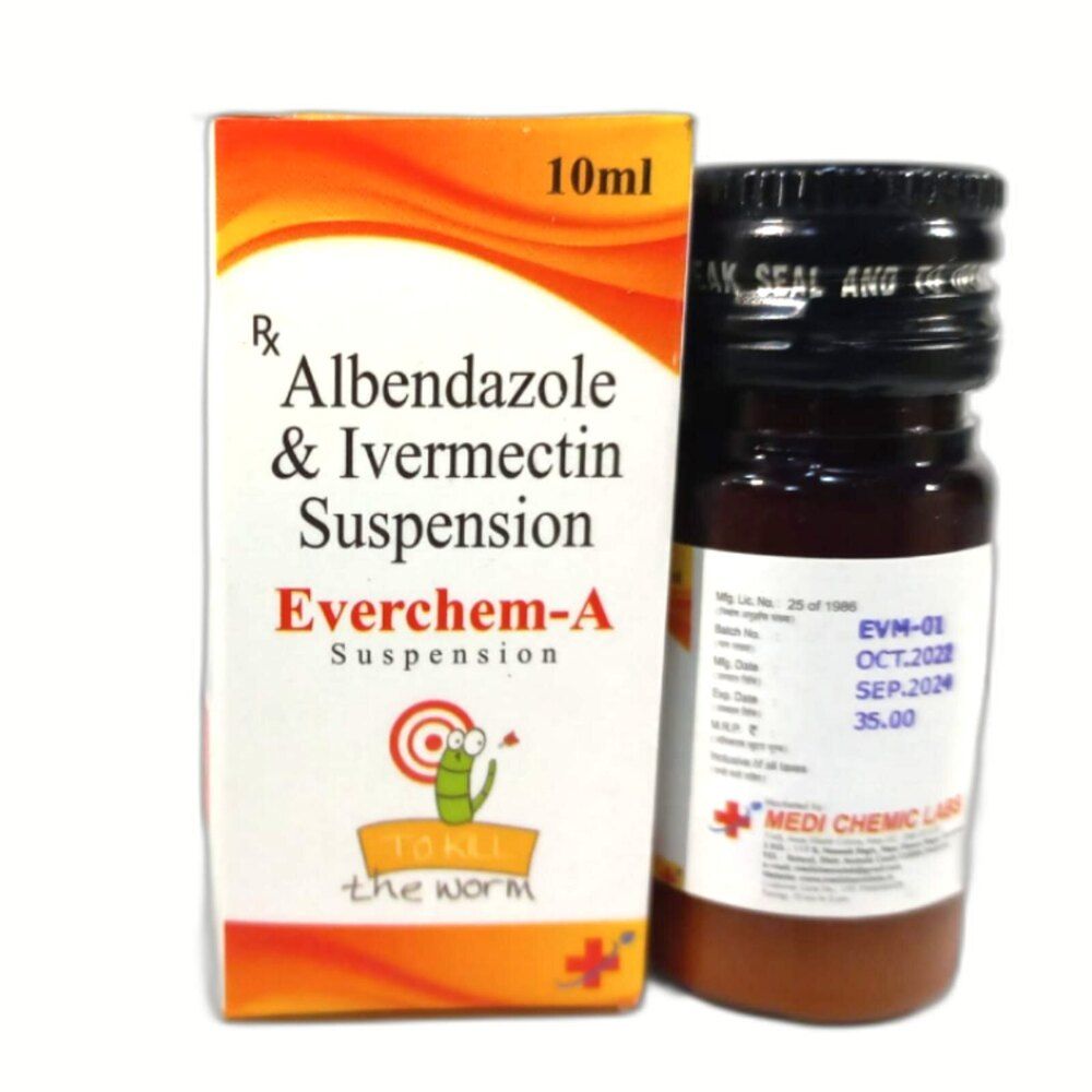 Albendazole Syrup - 10 ml Liquid Medicine | Effective Treatment for Parasitic Infections in Children, Safe and Reliable