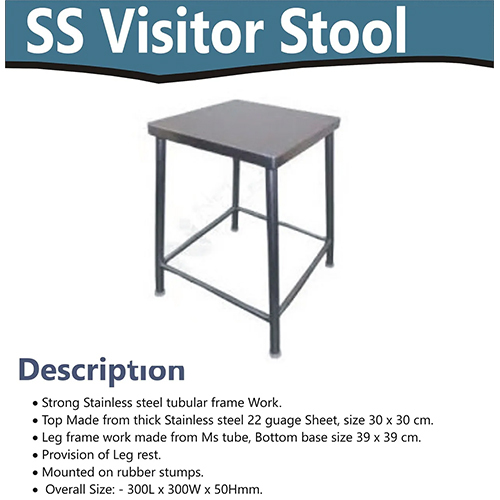 Hospital Patient Visitor Stool - Color: White