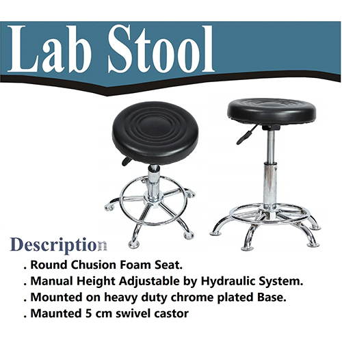 Laboratory Stool Height Adjustable - Brand Name: Standard Steel