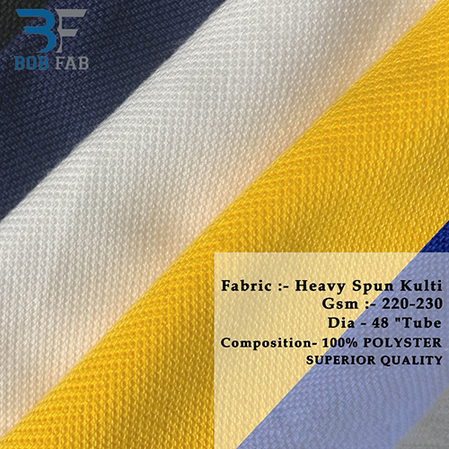 220 GSM Heavy Spun Kurti Fabric For Collar T Shirts