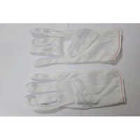 Esd Gloves Dotted Palm - Special Polyester Material With Conductive Fiber, Standard Size , White Color For Laboratory Use