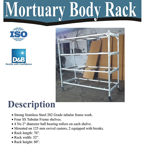Mortuary Rack - Feature: Casters With Brake