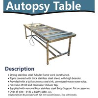 Stainless steel Autopsy Postmortem Table