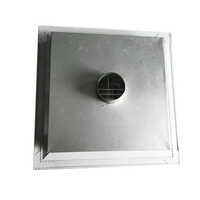 Gi Ceiling Diffuser Plenum Box - Galvanized Iron, 20x15 Inches, Silver Finish | Durable Industrial Ventilation Solution For Ducting Systems